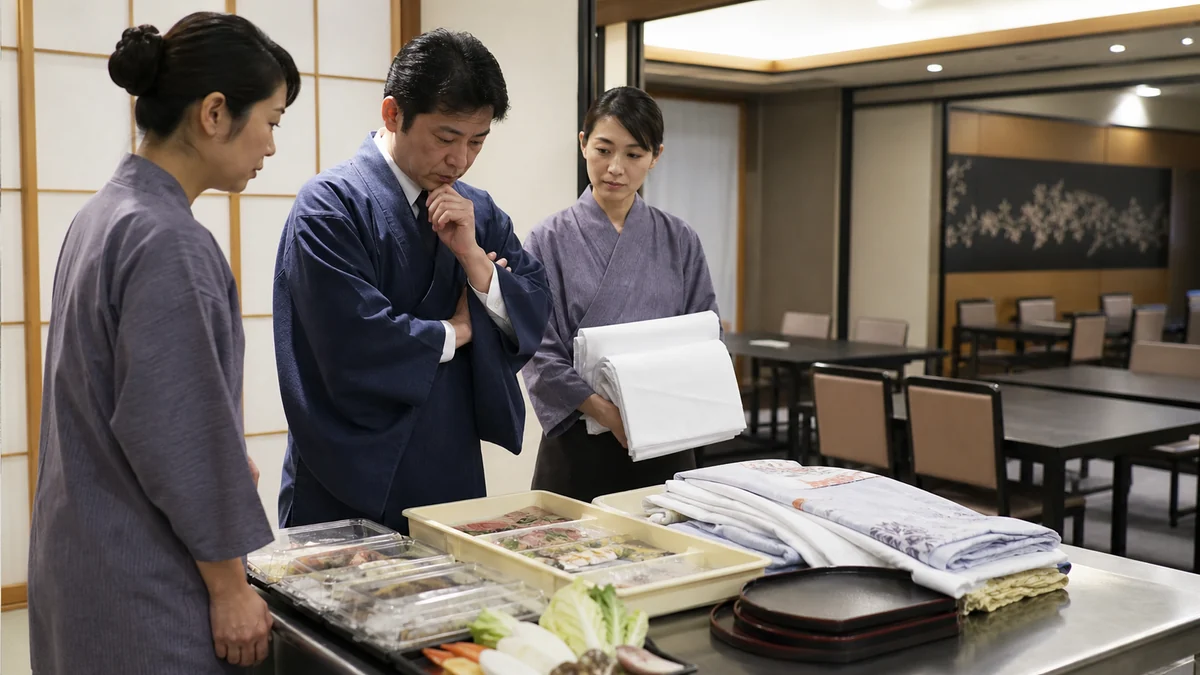 あわら市で直前キャンセルや人数変更による食材・人員・客室準備の余剰を確認する担当者