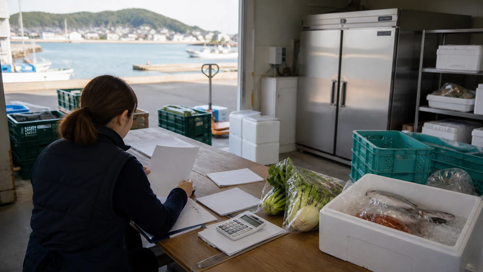 福津市で加工前の農水産原料・包材、観光期前の商品・人員、出荷集中期の燃料・車両費、新事業開始時の試作・販促費の支払いを点検する事業者
