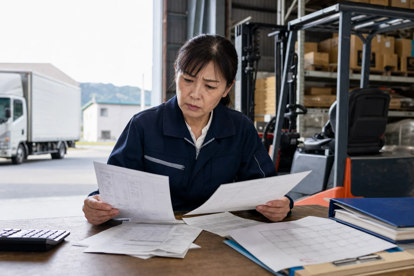 瑞穂市の事業者が材料費と燃料費と給与の支払予定を確認する様子