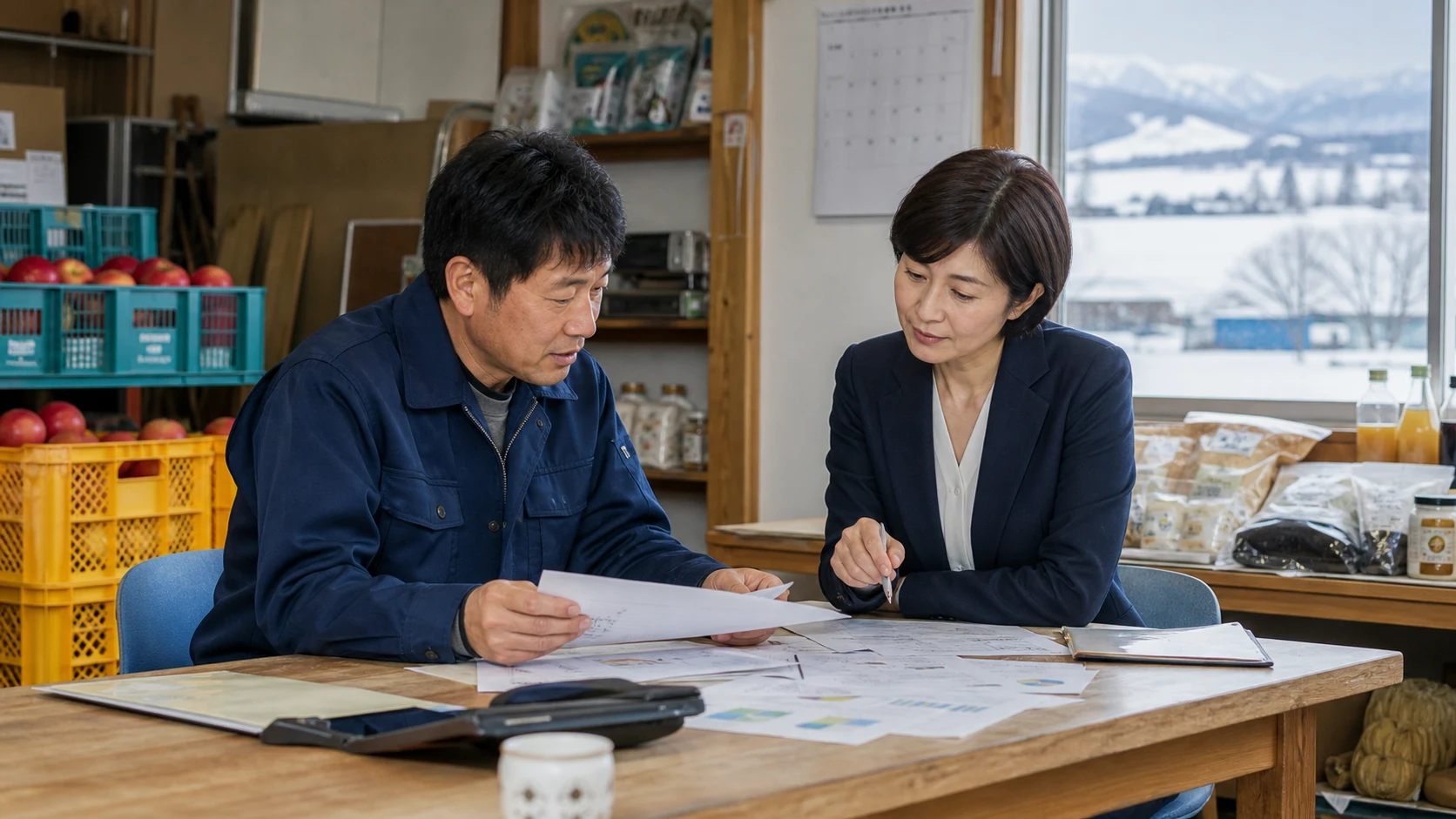 五所川原市で作付け前の農業資材、収穫期の人員と保管、食品原料の一括仕入れ、祭り・観光期前の商品と食材、冬期の暖房・除雪費の支払いを点検する事業者