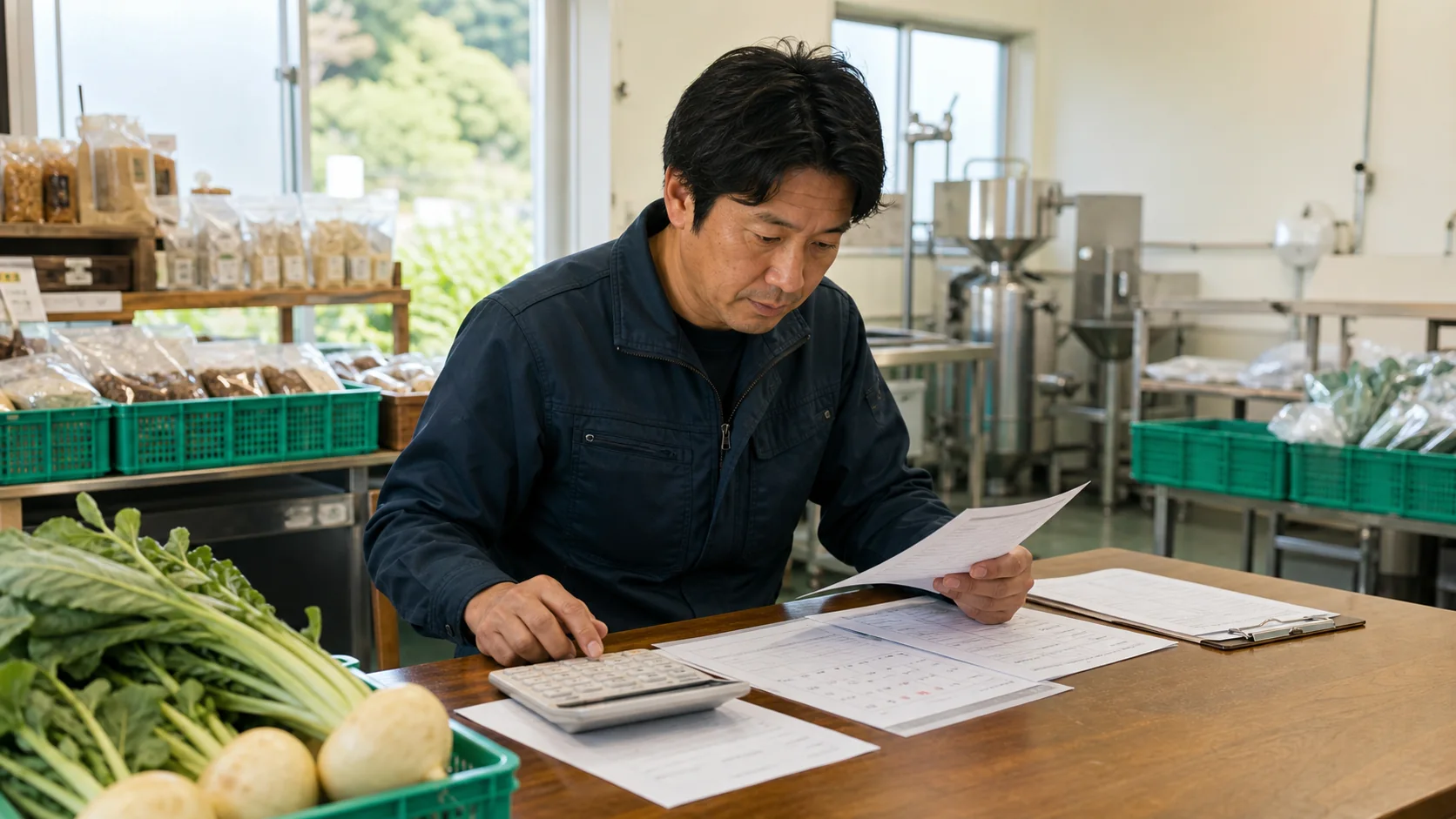 亀岡市で製造ロット前の部品、作付け・収穫前の農業資材、食品加工前の原料、観光繁忙期前の食材・人員の支払いを確認する事業者