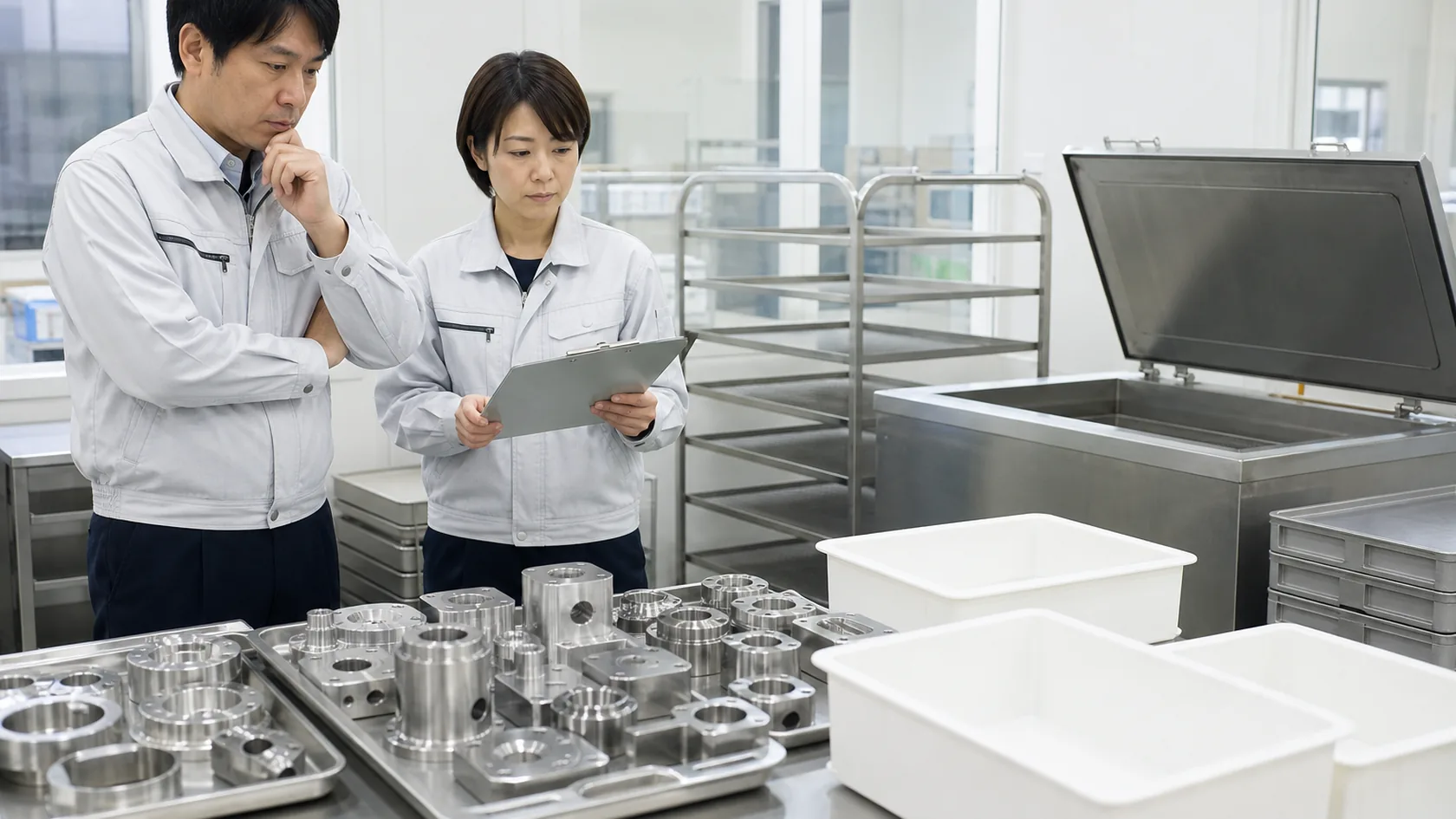 菊陽町の半導体製造装置部品の精密加工・洗浄・納入で在庫・設備容量・出荷予定を確認する担当者
