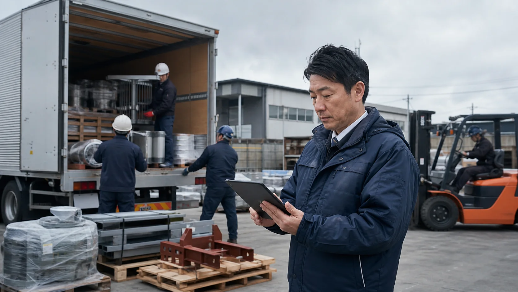 北上市で量産前の部品・電子材料、物流繁忙期の燃料・外注、工場保全工事の建材、作付け前の農業資材の支払いを確認する事業者