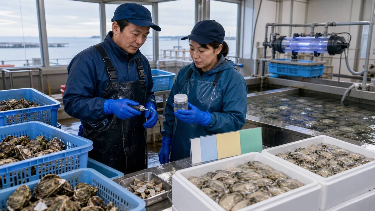 釧路町で仙鳳趾牡蠣の製造費と回収予定を照合する場面を想定した生成イメージ