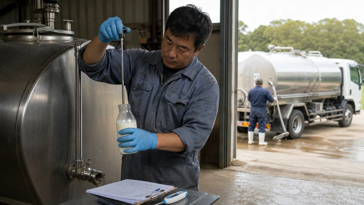 葛巻町の乳牛の飼養・搾乳・冷却・集乳・乳代精算で支払日と検収後の入金日がずれる状況を想定した生成イメージ