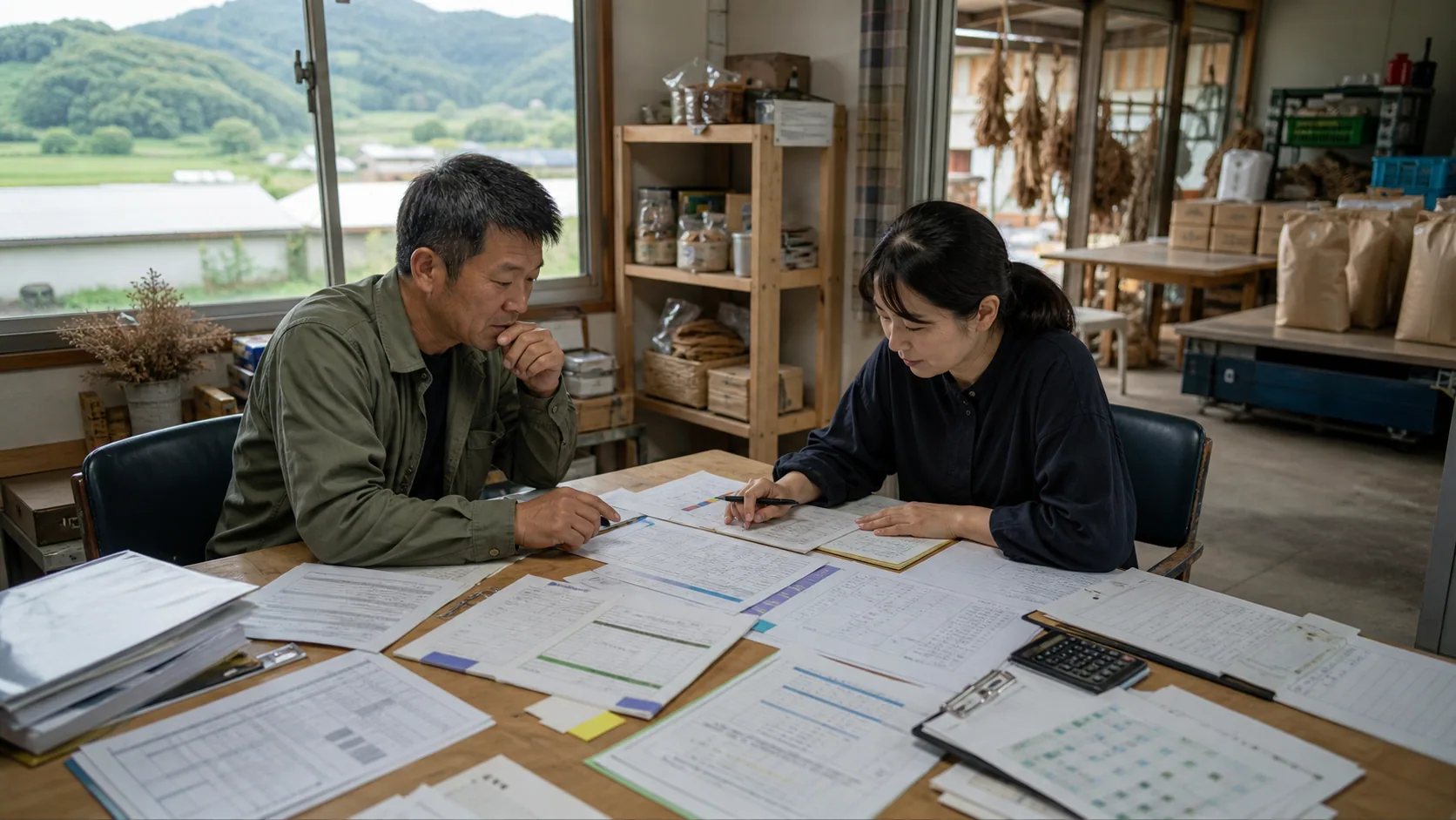 益田市の経営者が保管台帳と運賃明細から資金不足週を確認する場面