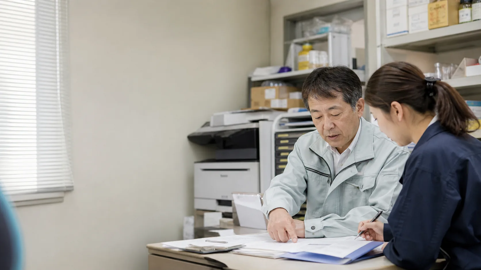 松戸市の事業者が商品・材料在庫、家賃と人件費、製造電力費、報酬請求の査定、売掛回収の遅れによる資金不足日を確認する場面