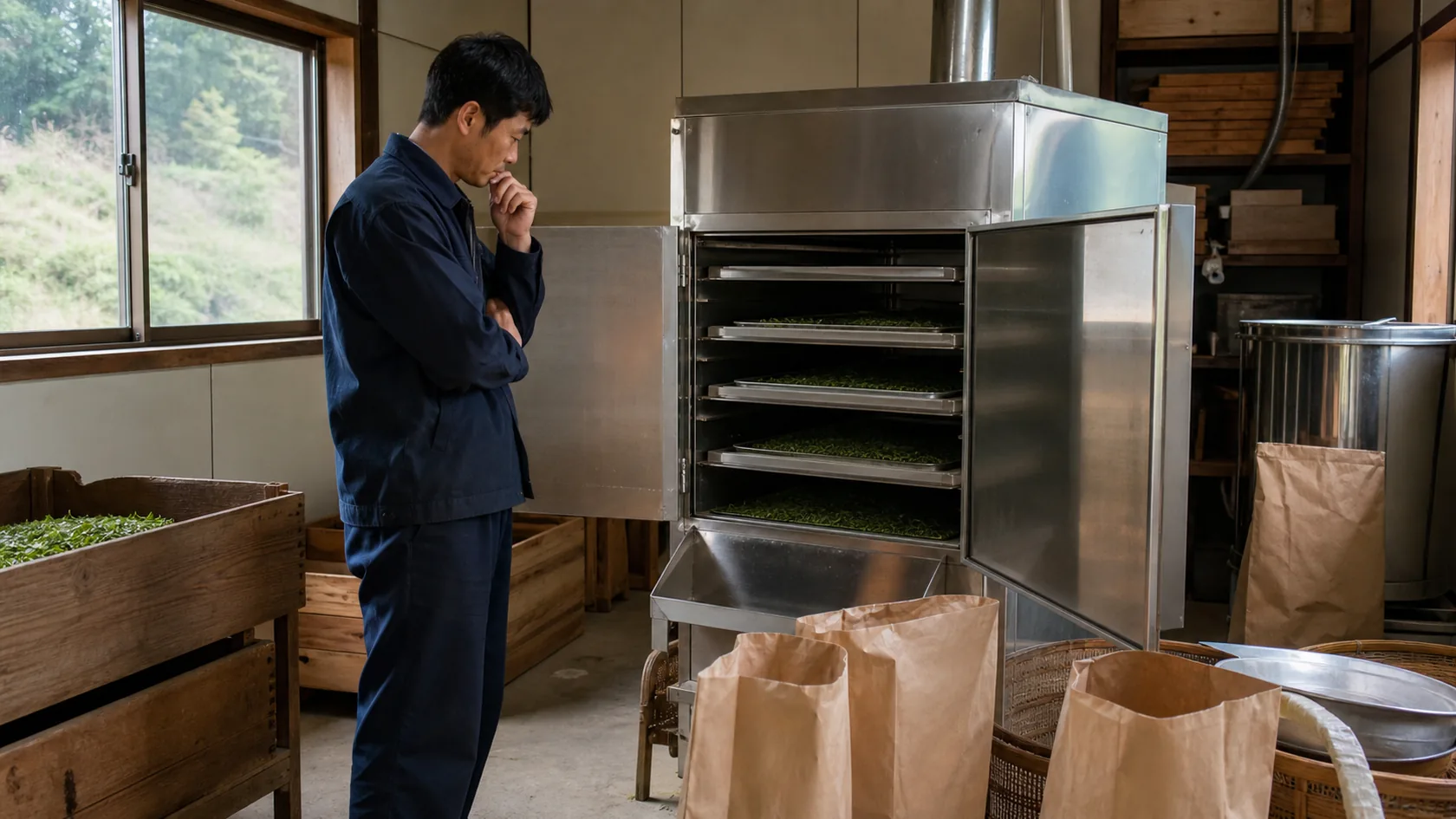 南九州市の加工場で無地の食品容器と乾燥設備の費用を確認する事業者