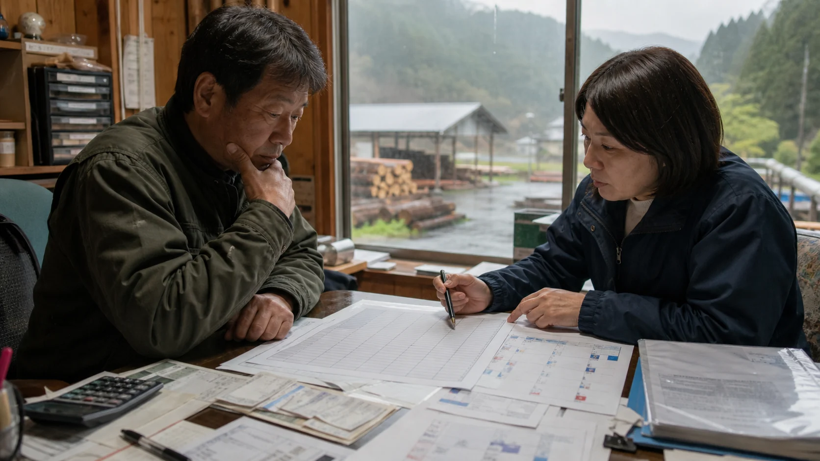 三次市で作付け期の種苗・肥料・飼料、収穫醸造期の果実・瓶・包材、量産前の鋼材・部品、観光期前の食材・採用・客室整備の支払いを点検する事業者