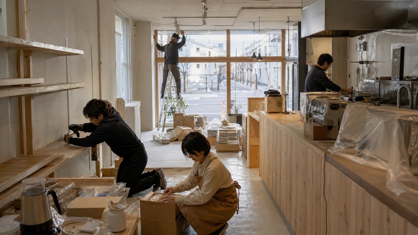 長井市で量産前の材料・部品と設備保全、春の作付け、夏秋の収穫・加工仕込み、店舗開業・繁忙期の内装・備品・商品、冬の暖房・除排雪費の支払いを点検する事業現場