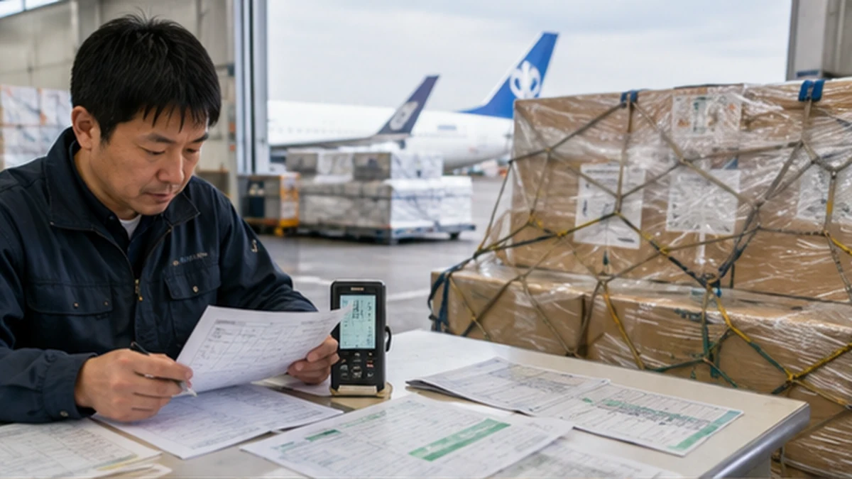 名取市の仙台空港の航空貨物受付・保冷保管・搭載引渡し・運賃精算で支払日と検収後の入金日がずれる状況を想定した生成イメージ