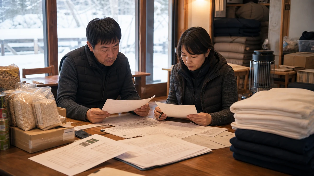 妙高市で降雪状況と予約取消しによる稼働率の変動を確認する担当者