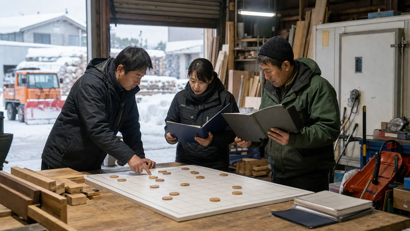 大館市で製造前の木材・部材、飼育・加工前の飼料・原料、作付け前の農業資材、冬期前の燃料・除雪費の支払いを点検する事業者