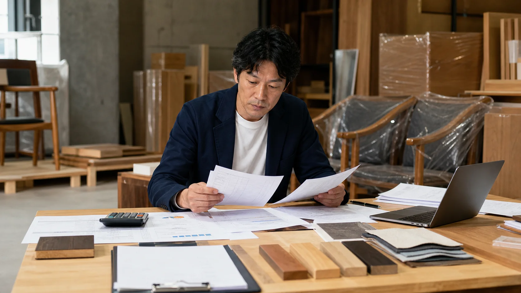 大川市で大型受注前の木材・合板、製造前の金物・塗料・張地、展示会前の商品・販促費、納品集中期の梱包・倉庫・車両費の支払いを点検する事業者