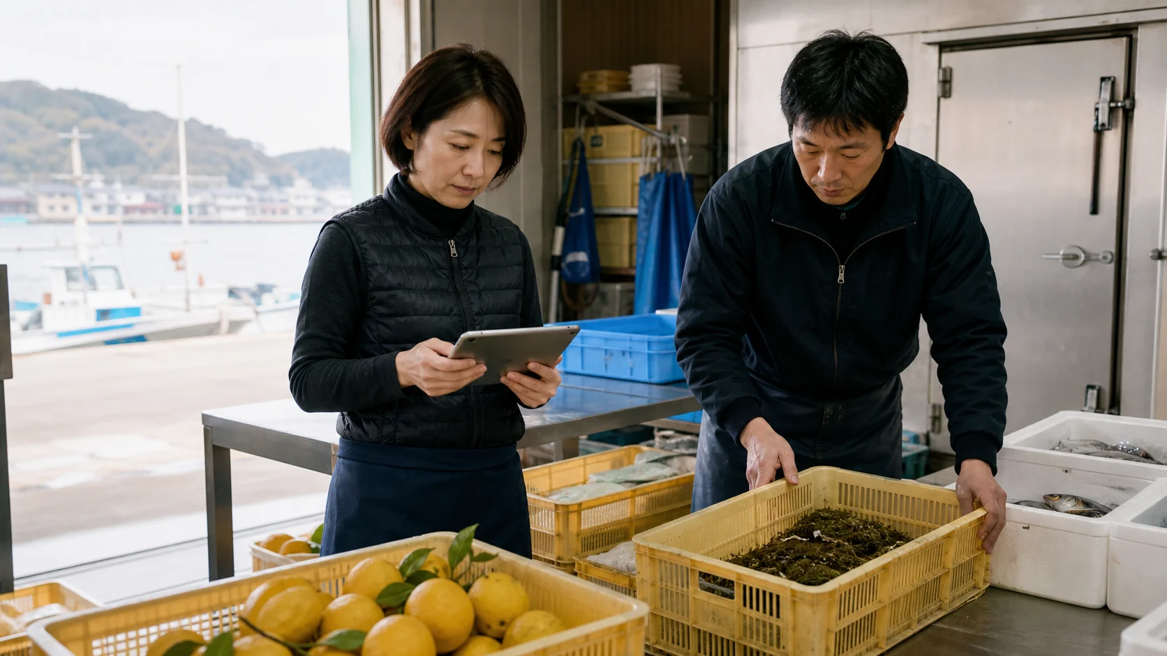尾道市で造船工程の変更、柑橘・水産原料の買付、観光繁忙期前の採用・仕入れが重なる時期に備えて在庫と設備稼働を確認する現場