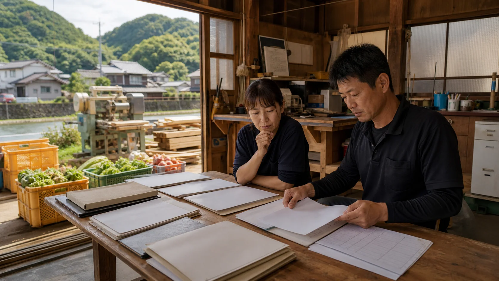 大洲市で作付け前の種苗・肥料、収穫期の加工・包材費、量産前の木材・樹脂・電子部材、観光期前の商品在庫・人員費の支払いを点検する事業者