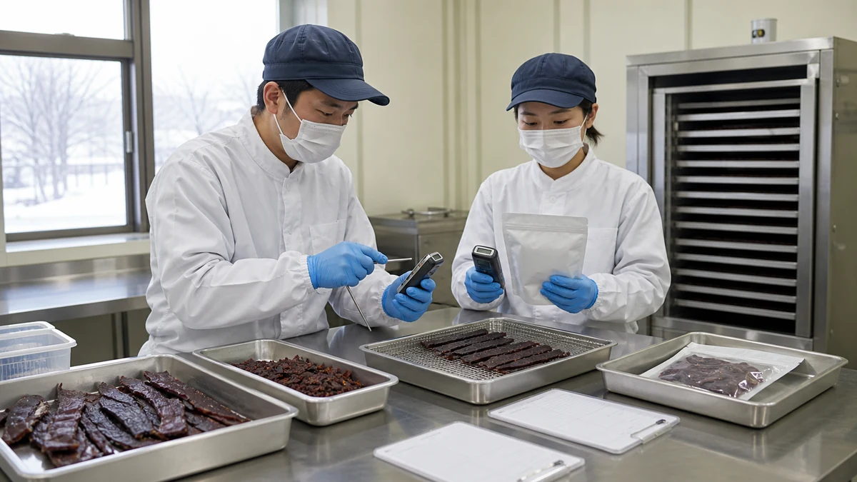 陸別町でエゾシカジャーキーの製造費と回収予定を照合する場面を想定した生成イメージ