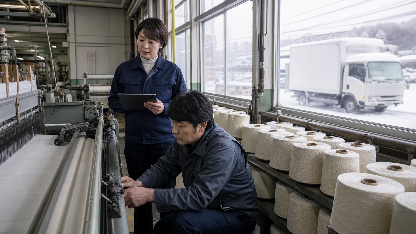 坂井市で原料・農業資材の集中購入、設備保全、冬季の燃料・配送、検収のずれが重なる時期に備えて在庫と設備稼働を確認する現場
