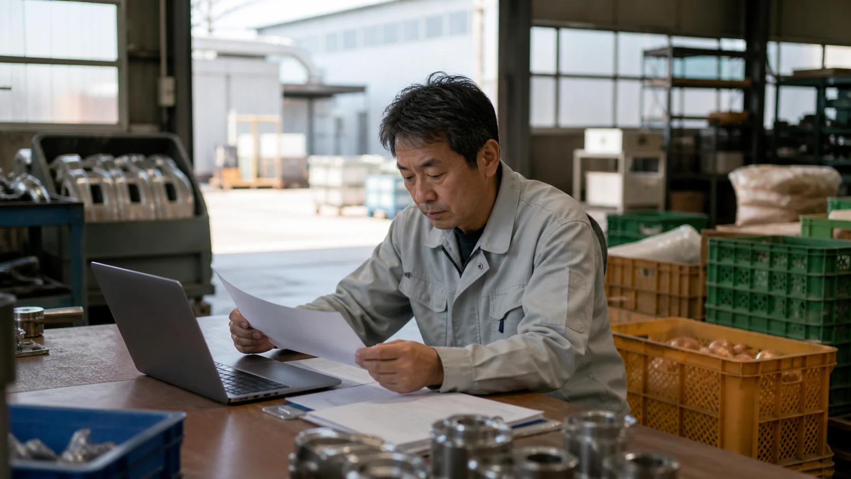 総社市で量産前の鋼材・部品、物流繁忙期の燃料・倉庫費、食品製造前の原料・包材、作付け前の肥料・資材の支払いを確認する事業者