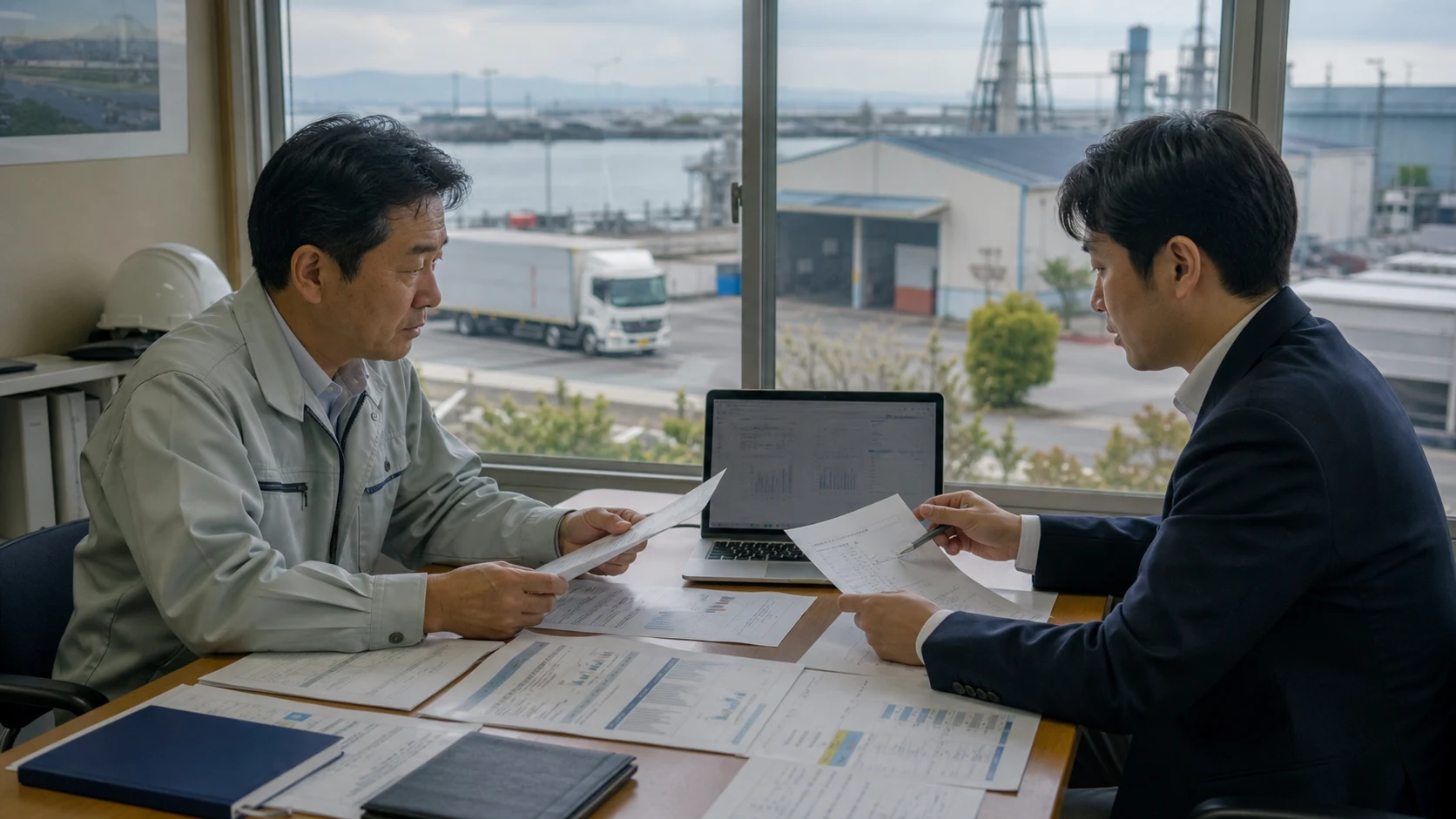 相馬市で量産前の材料・部品、物流繁忙期の燃料、水産原料の仕入れと冷凍保管、着工前の建材、台風・大雨への防災費の支払いを点検する事業者