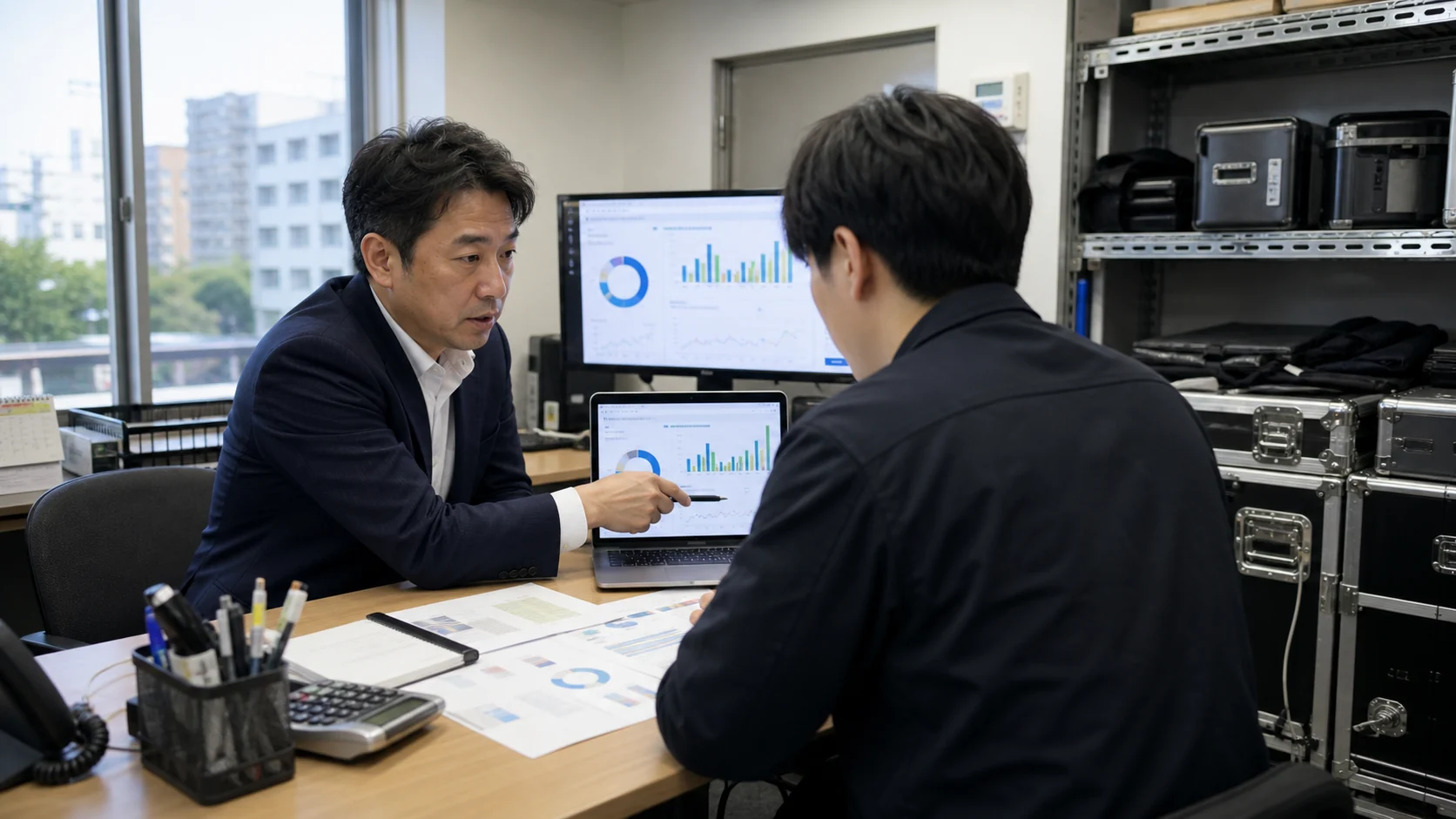 立川市のイベント関連会社で在庫・人員・資金予定を確認する担当者