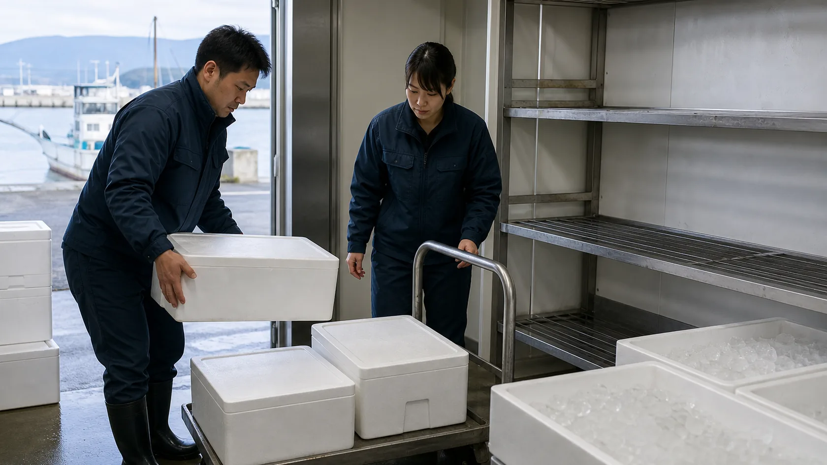 垂水市の養殖カンパチの水揚げ・活締め・低温出荷で在庫・設備容量・出荷予定を確認する担当者