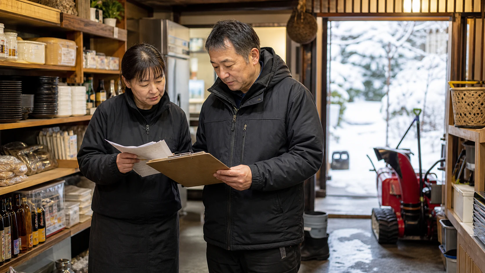 十和田市で作付け前の資材、飼料の継続購入、加工前の原料・包材、観光期前の食材・人員費、冬期工事の暖房・除雪費の支払いを点検する事業者