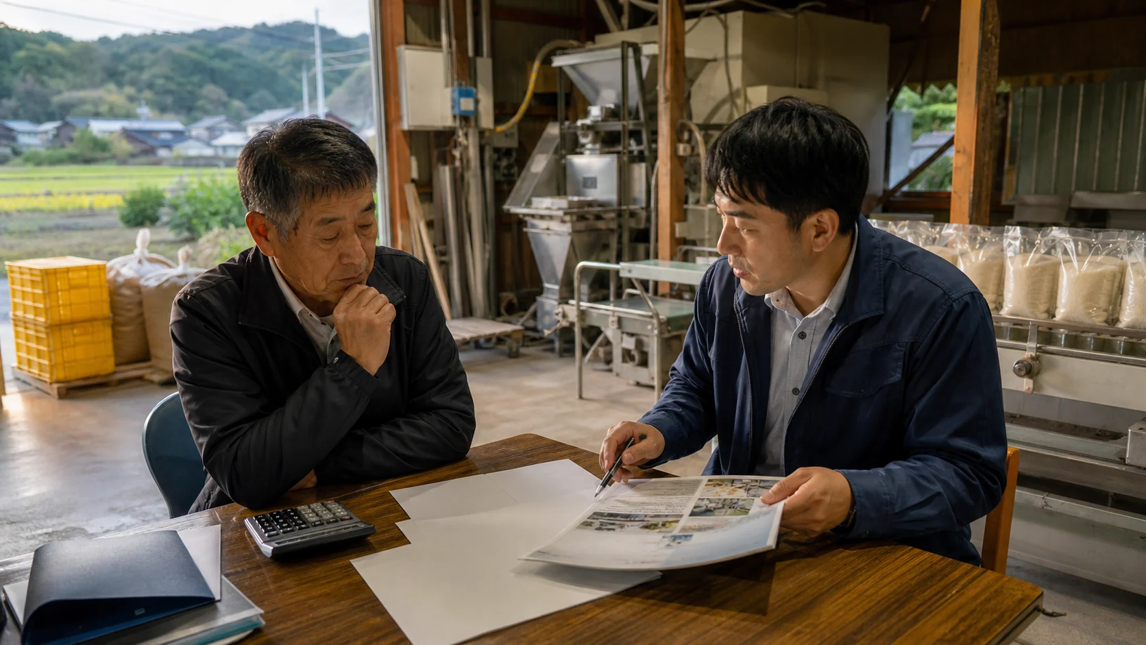 宇城市で作付け期の種苗・肥料・施設資材、収穫・加工期の人員・包材・冷蔵費、工事着工時の建材・外注、設備導入時の機械・改装・据付費の支払いを点検する事業者