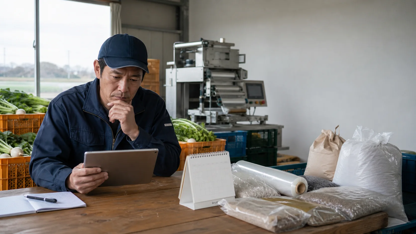 牛久市で作付け・収穫前の農業資材、食品加工前の原料・包材、住宅・店舗工事の建材、飲食繁忙期前の食材・人員の支払いを確認する事業者