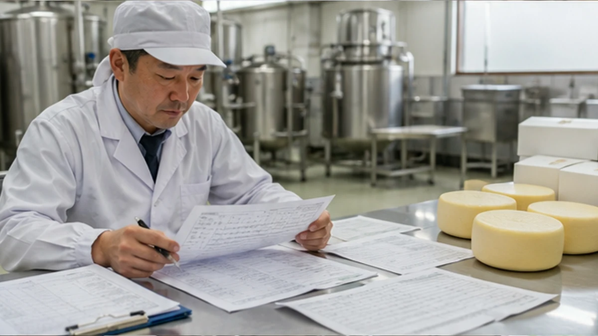 蔵王町の高原生乳の受入・殺菌・チーズ製造・熟成・包装出荷で支払日と検収後の入金日がずれる状況を想定した生成イメージ