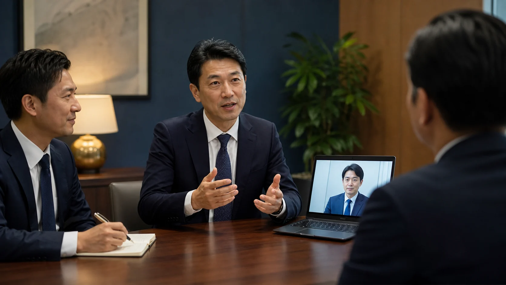 経営者がオンライン支援と地域密着支援の実担当・情報共有・総費用を比較する場面