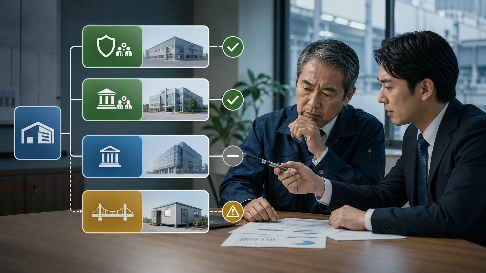 保証制度、公庫、銀行、短期補完を比較する相談場面