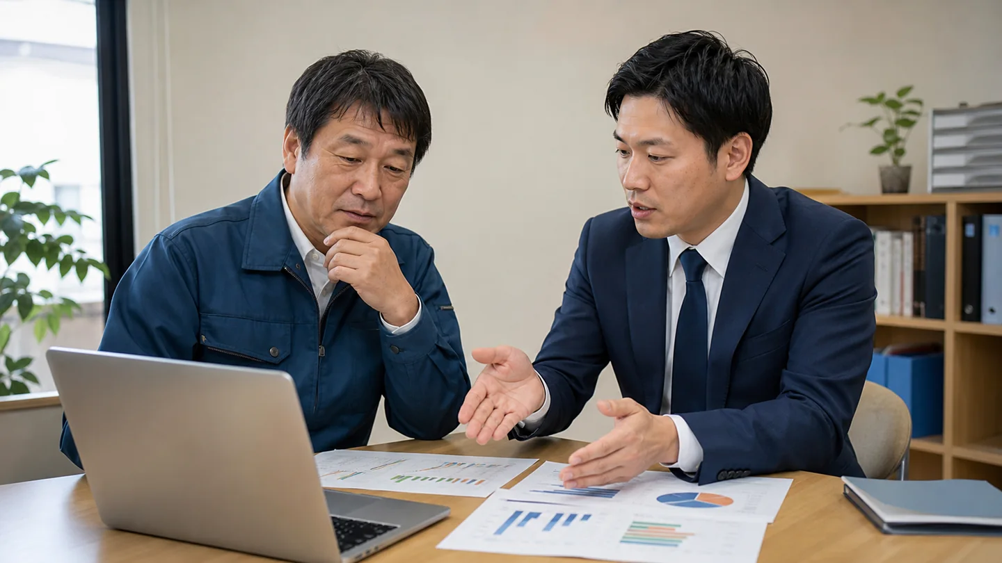 複数の事業資金候補を総返済額で比較する経営者