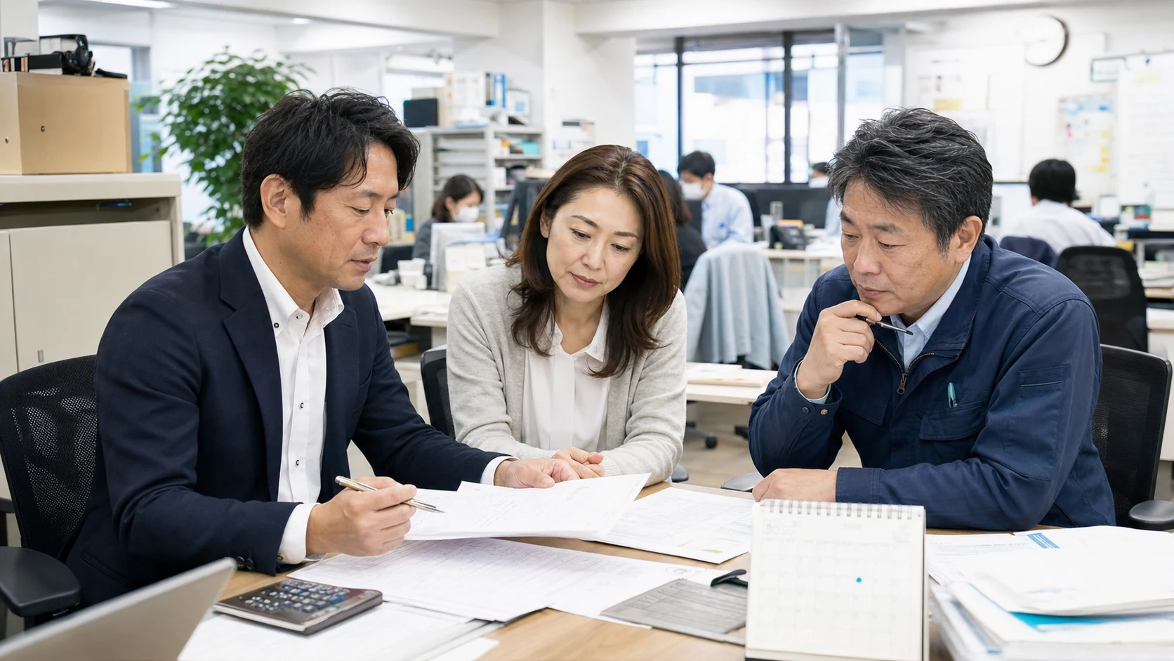 人材派遣会社で勤怠承認と給与日と請求日を照合する経営者と担当者