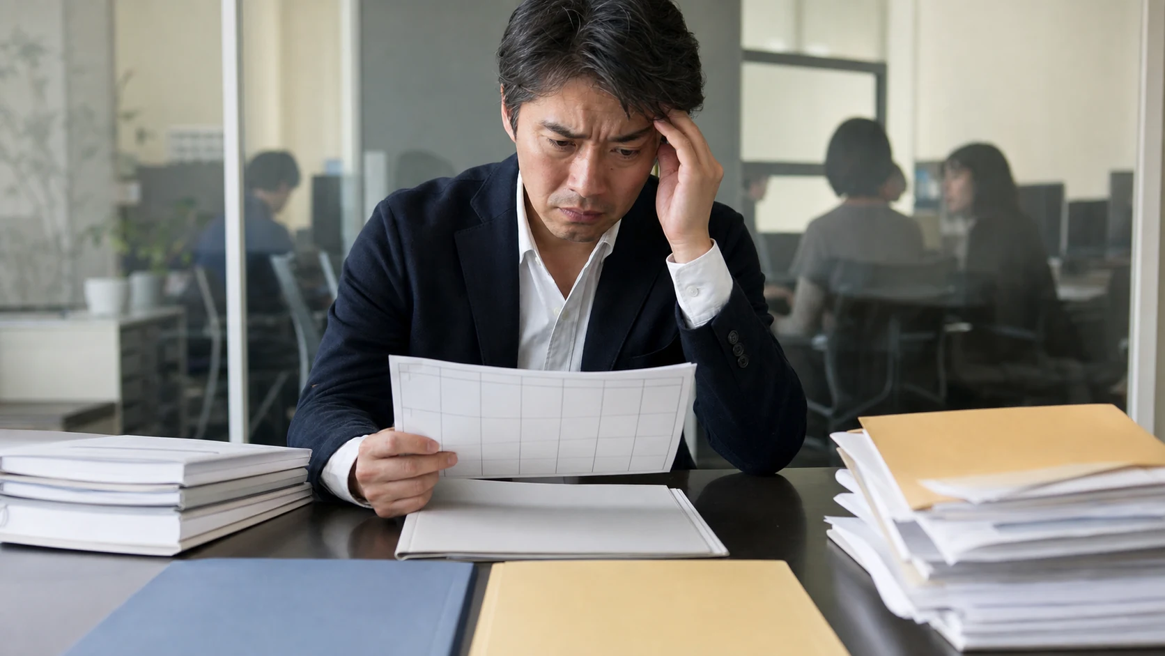 派遣スタッフの給与と派遣先入金予定を確認する人材派遣会社経営者