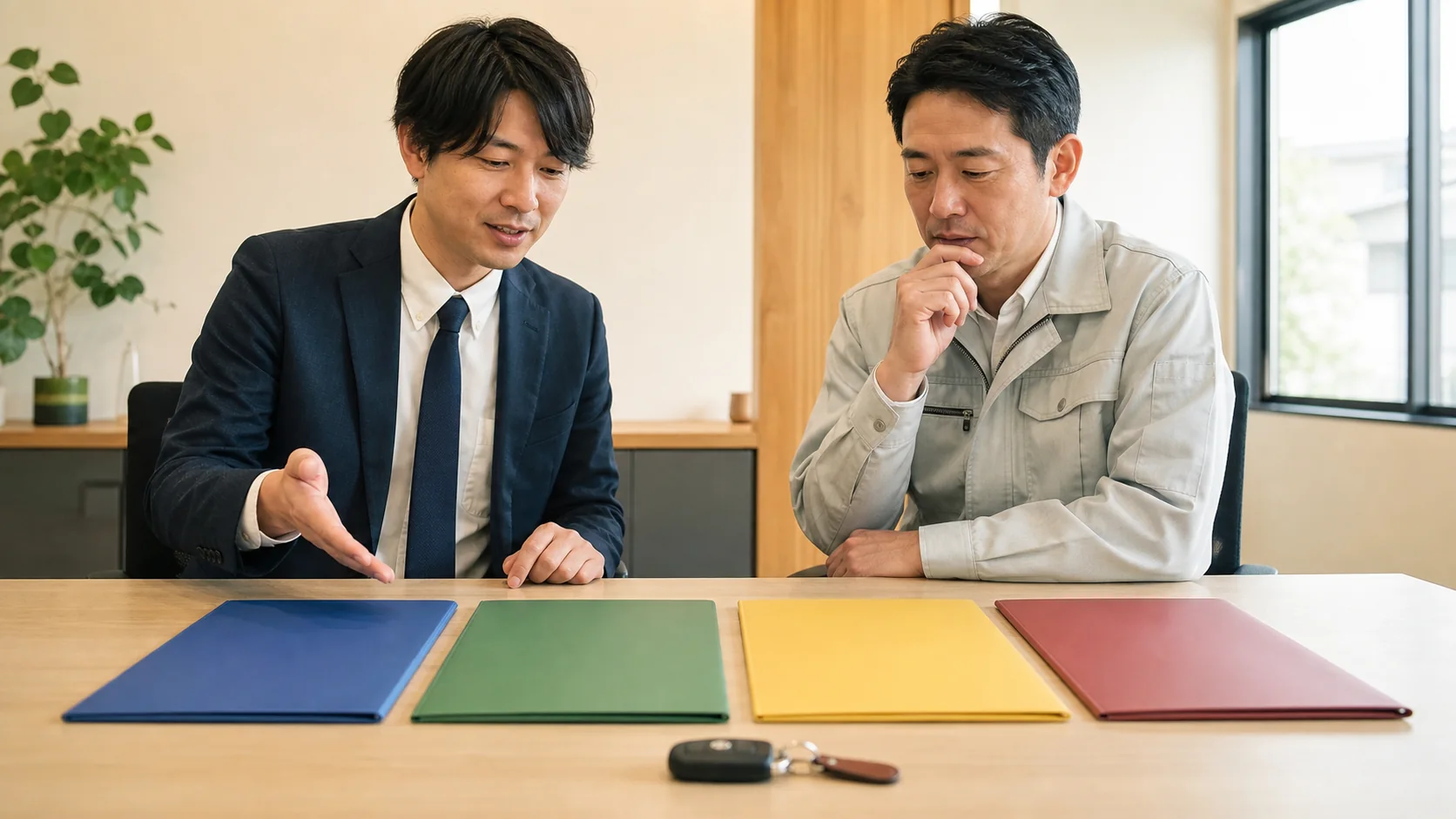 所有権留保の解除期間を含め四つの資金調達を比較する相談場面