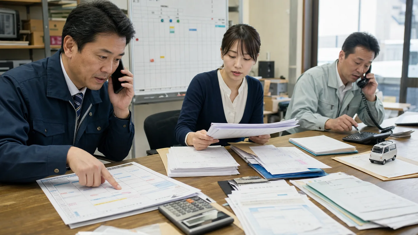 来週までの資金確保に向けて入金確認と資料準備を並行する会社